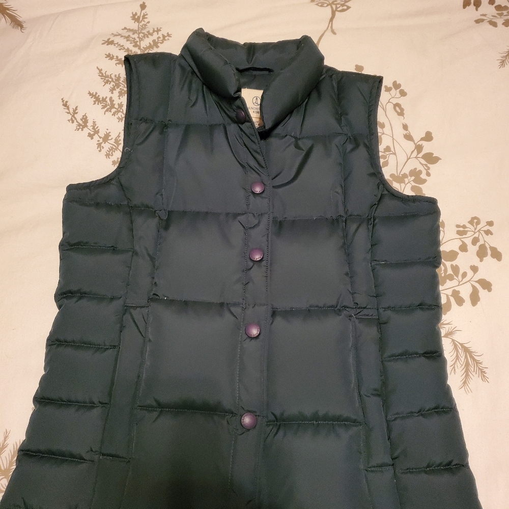 Lands end kids down vest forest green